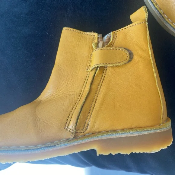 luxury Portugal Kids Yellow Leather Boots - Picture 4 of 9